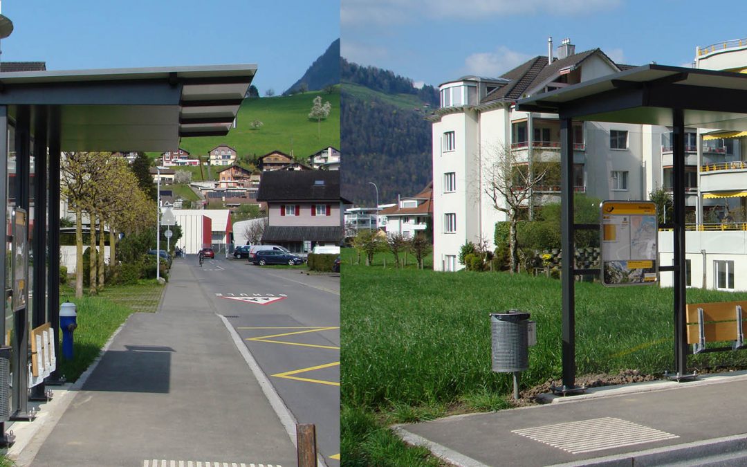 Abri voyageurs LUCERNE en porte-à-faux