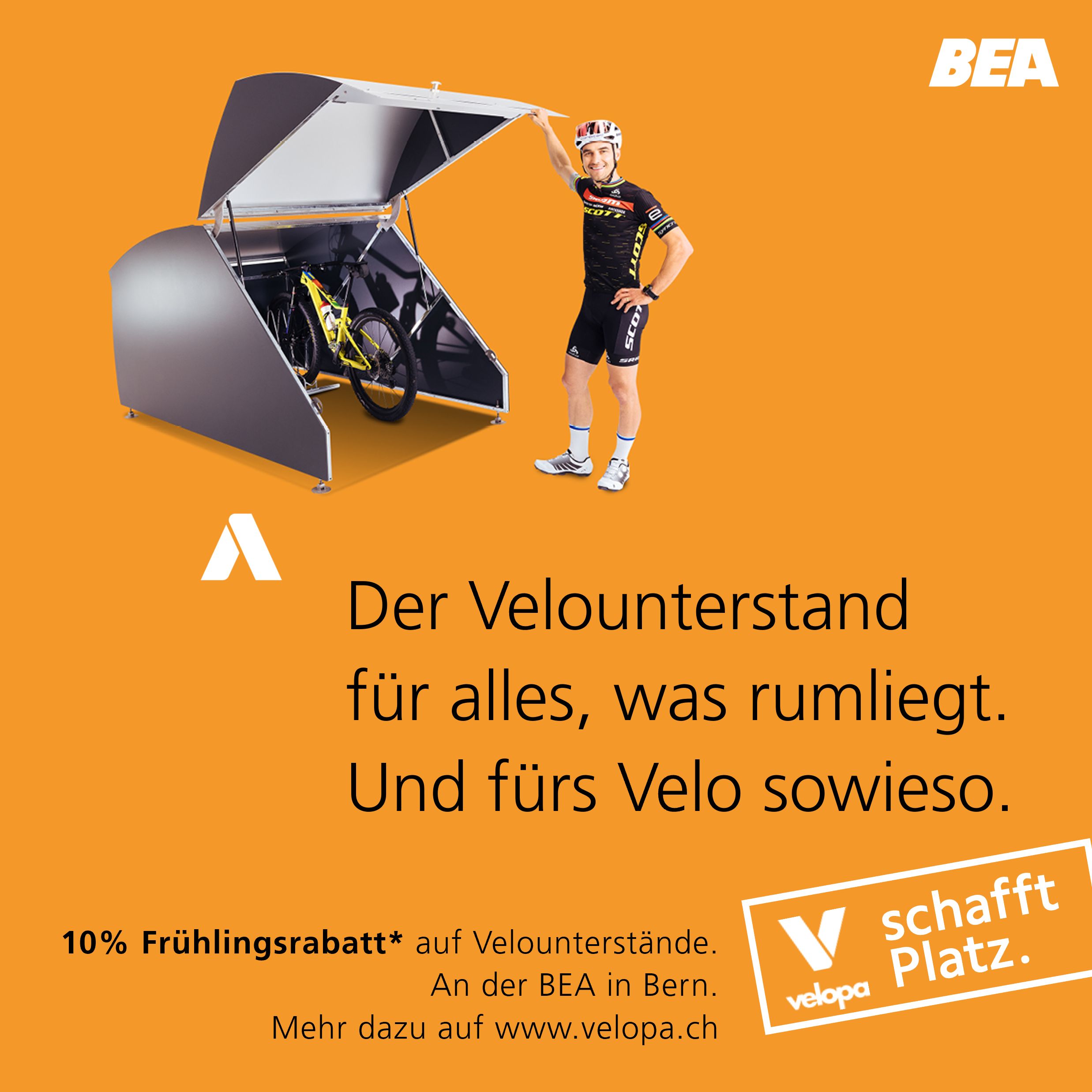 Velounterstand BikeSafe mit Nino Schurter