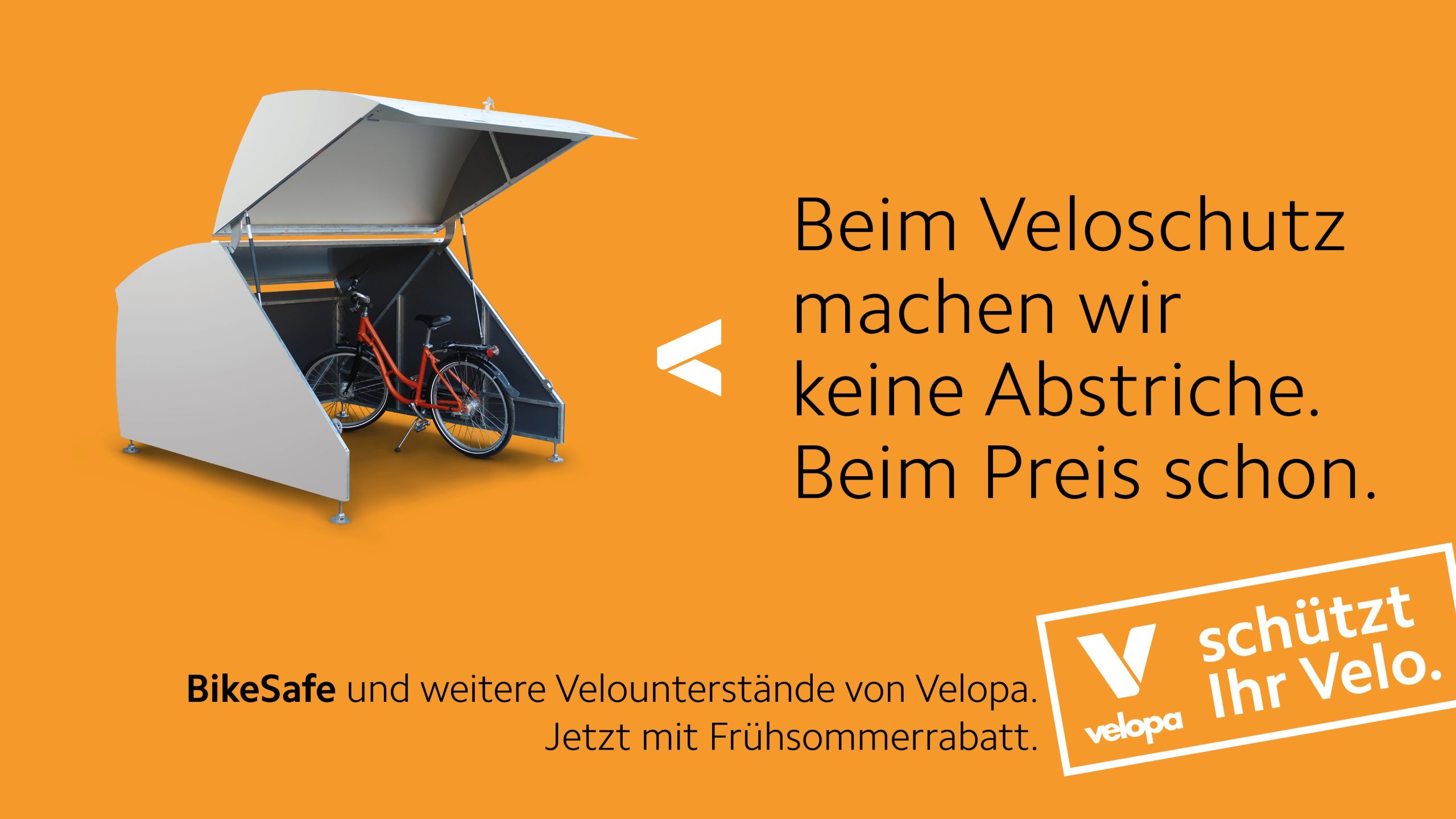 Velounterstand von Velopa mit Frühsommerrabatt